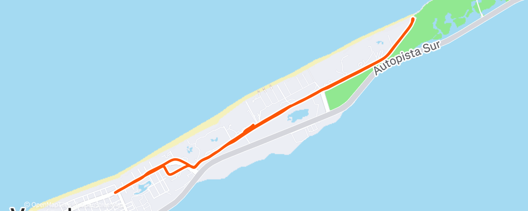 Map of the activity, Course à pied le midi