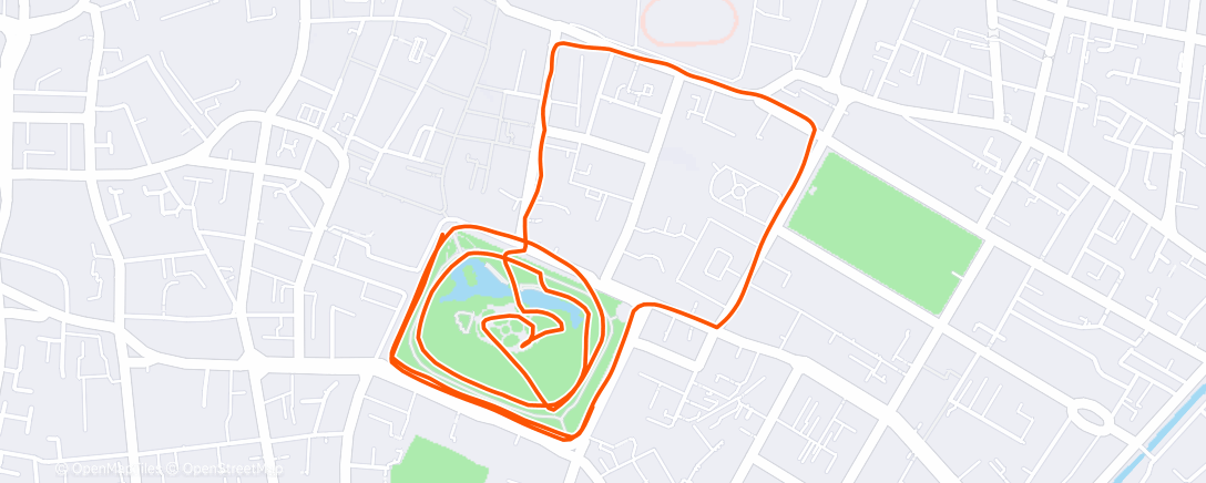 Map of the activity, Irish Lunch Run ☘️