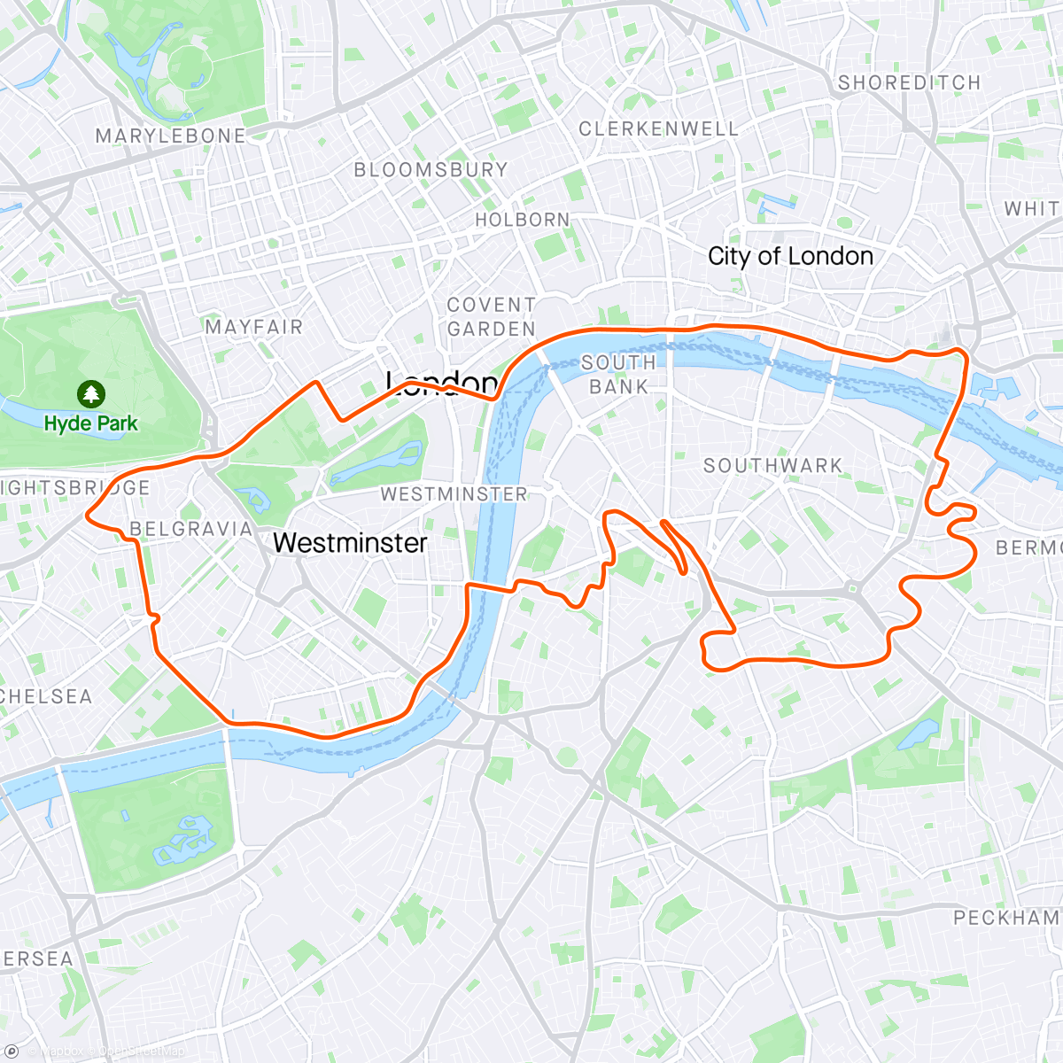 Map of the activity, Zwift - Ralf Damrat [ABR]'s Meetup on Greater London Loop in London