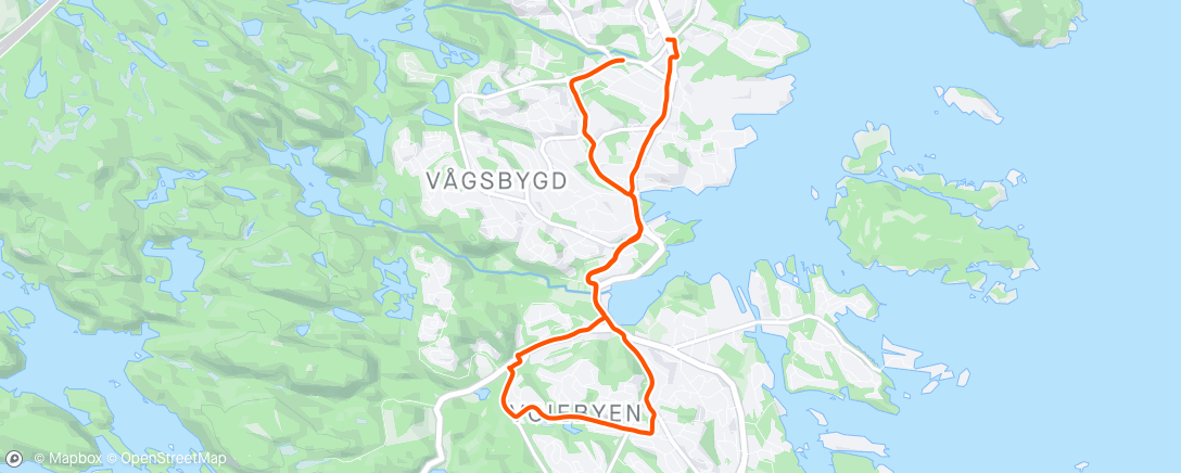 Carte de l'activité Evening Run