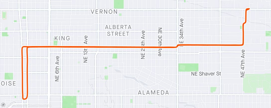 Map of the activity, Sunny day commuting