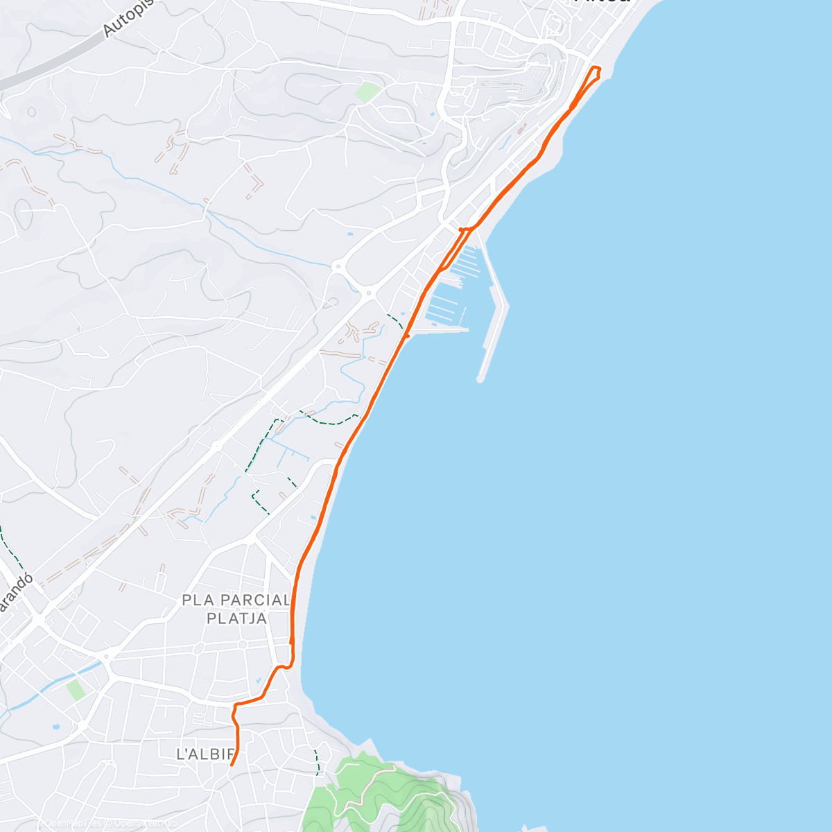 Map of the activity, Walk 🌧️