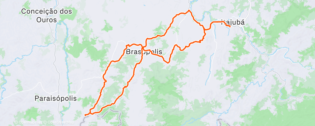 Map of the activity, Pedalada de mountain bike matinal