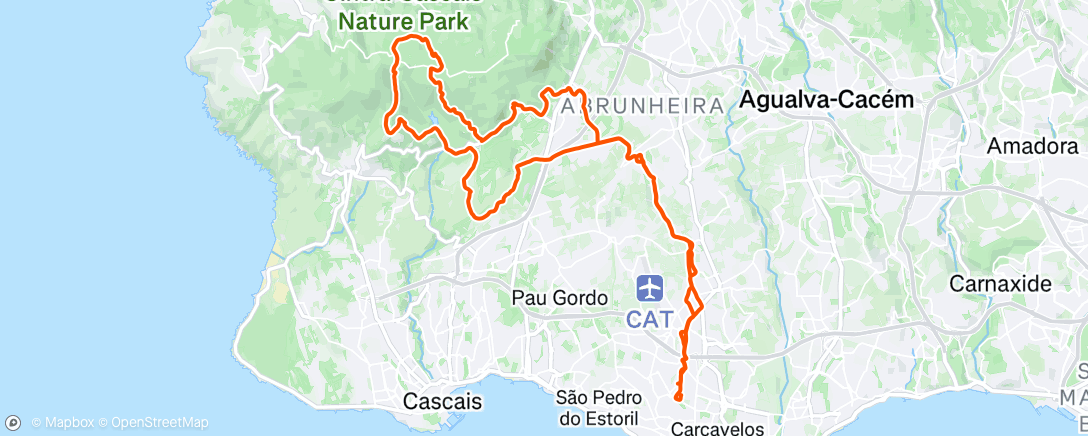 Karte der Aktivität „Volta de bicicleta de montanha matinal”