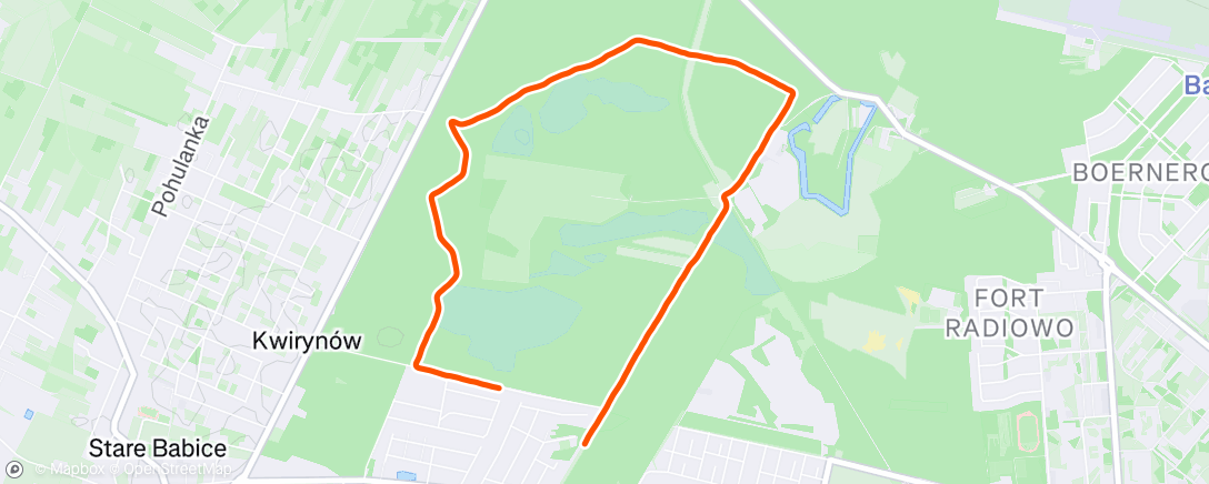 Map of the activity, Дневной забег