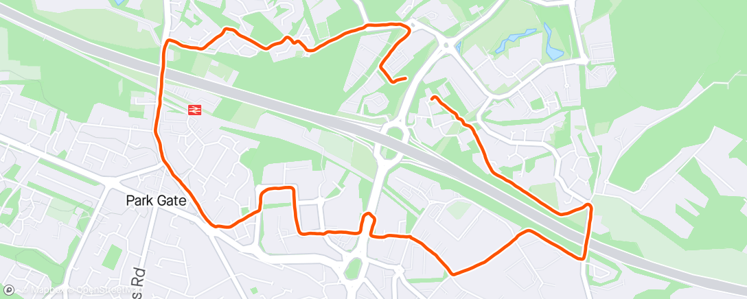 Map of the activity, pre-lunch run