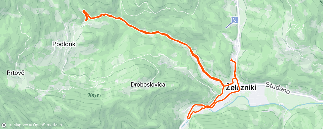 Map of the activity, Night Run