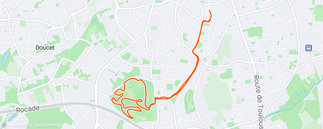 Kaart van de activiteit “Course à pied en soirée”