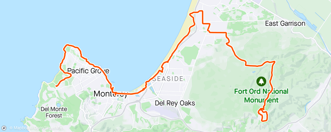 Mappa dell'attività Road bike ride. Cut short