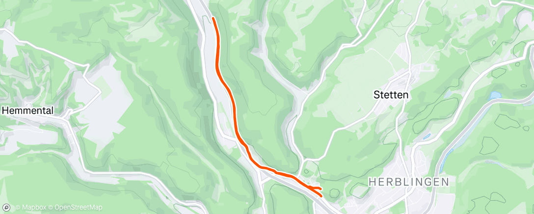 Map of the activity, Mittagslauf