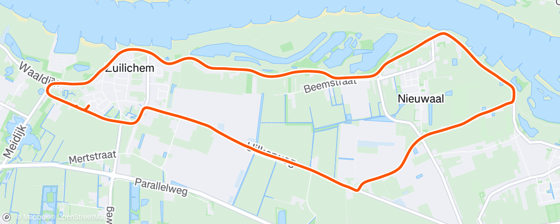 Map of the activity, Ochtendloop