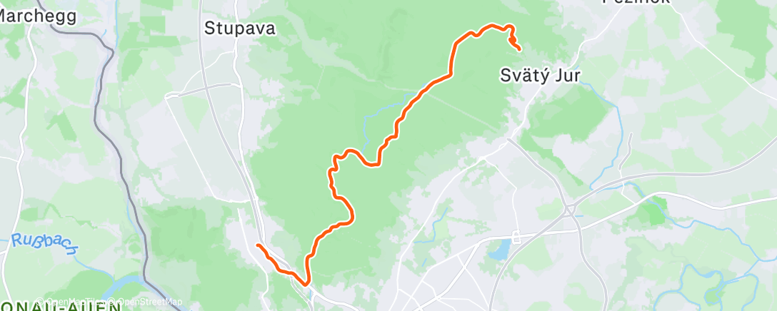 Map of the activity, Afternoon Ride