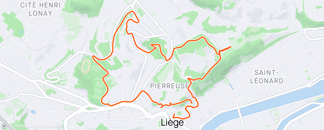 Map of the activity, RIL reco du jogging de Wallonie