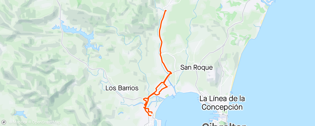 Map of the activity, Carril bici en descanso activo