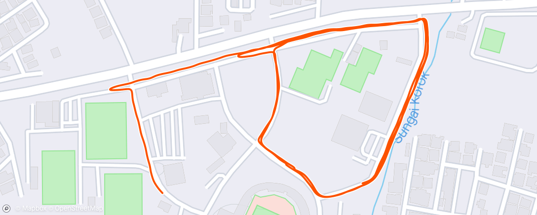 Map of the activity, Outdoor running