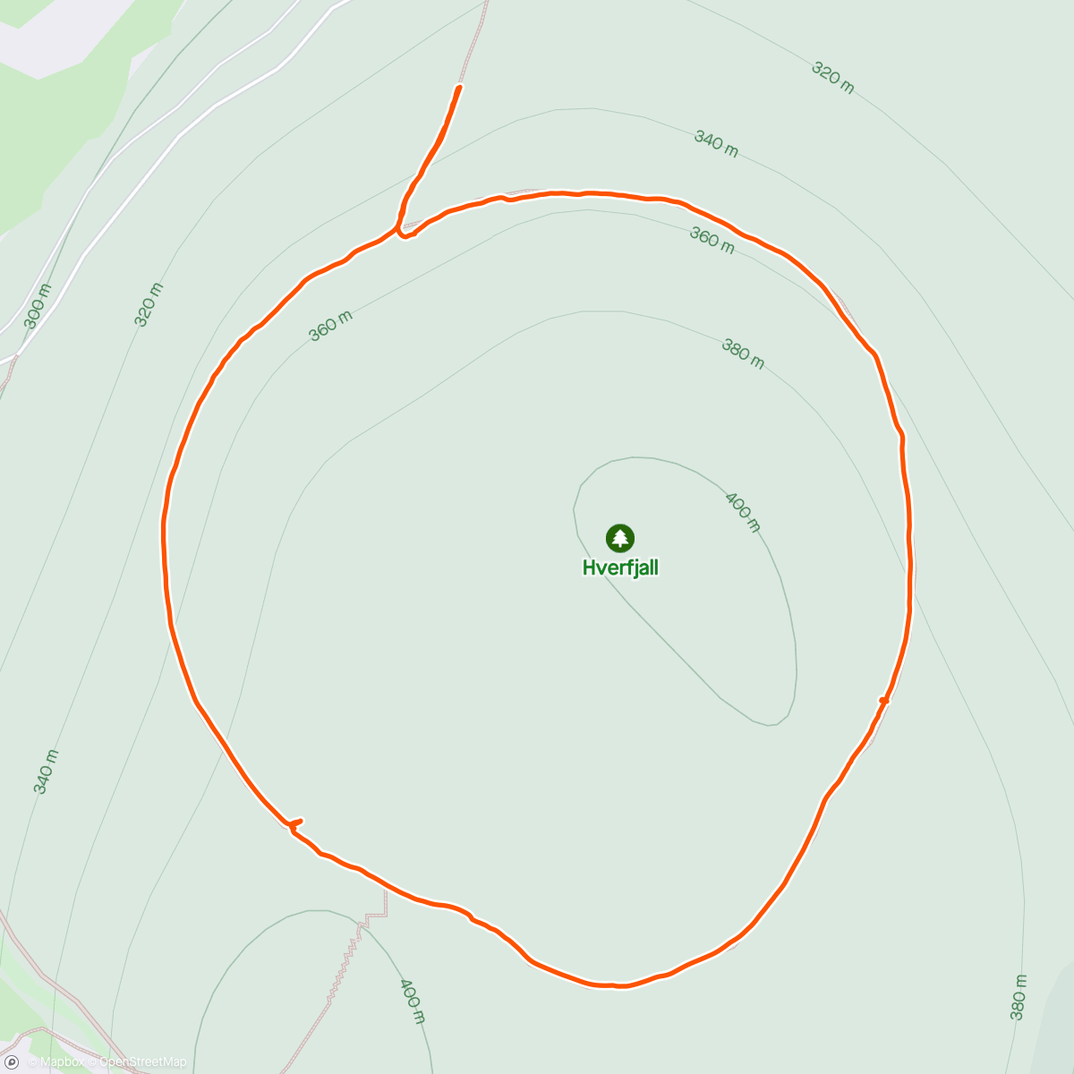 Mapa da atividade, Hverfall Volcano Trail 😍🤯