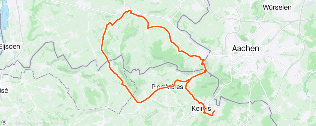 Map of the activity, März-Morgenhügelritt: Intensive 52 km Fahrt mit 744 m Höhenunterschied in 2 Stunden