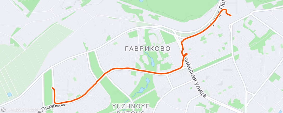 Mappa dell'attività Дневная прогулка