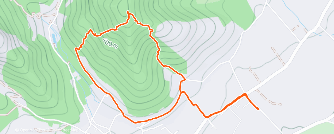 Map of the activity, Afternoon Hike