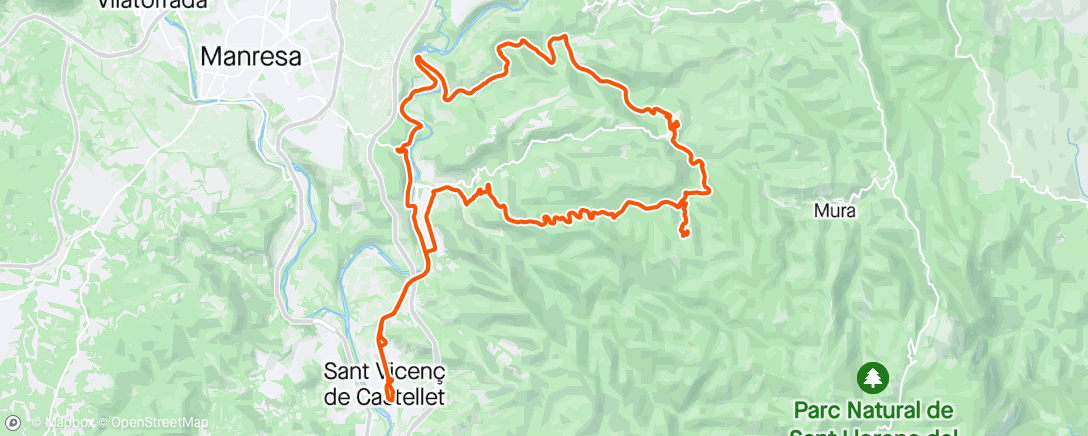 Carte de l'activité Bicicleta de montaña por la tarde