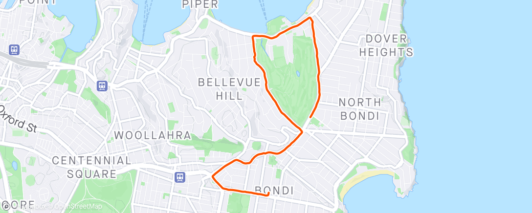 Map of the activity, Saturday Afternoon Run with Runna ✅