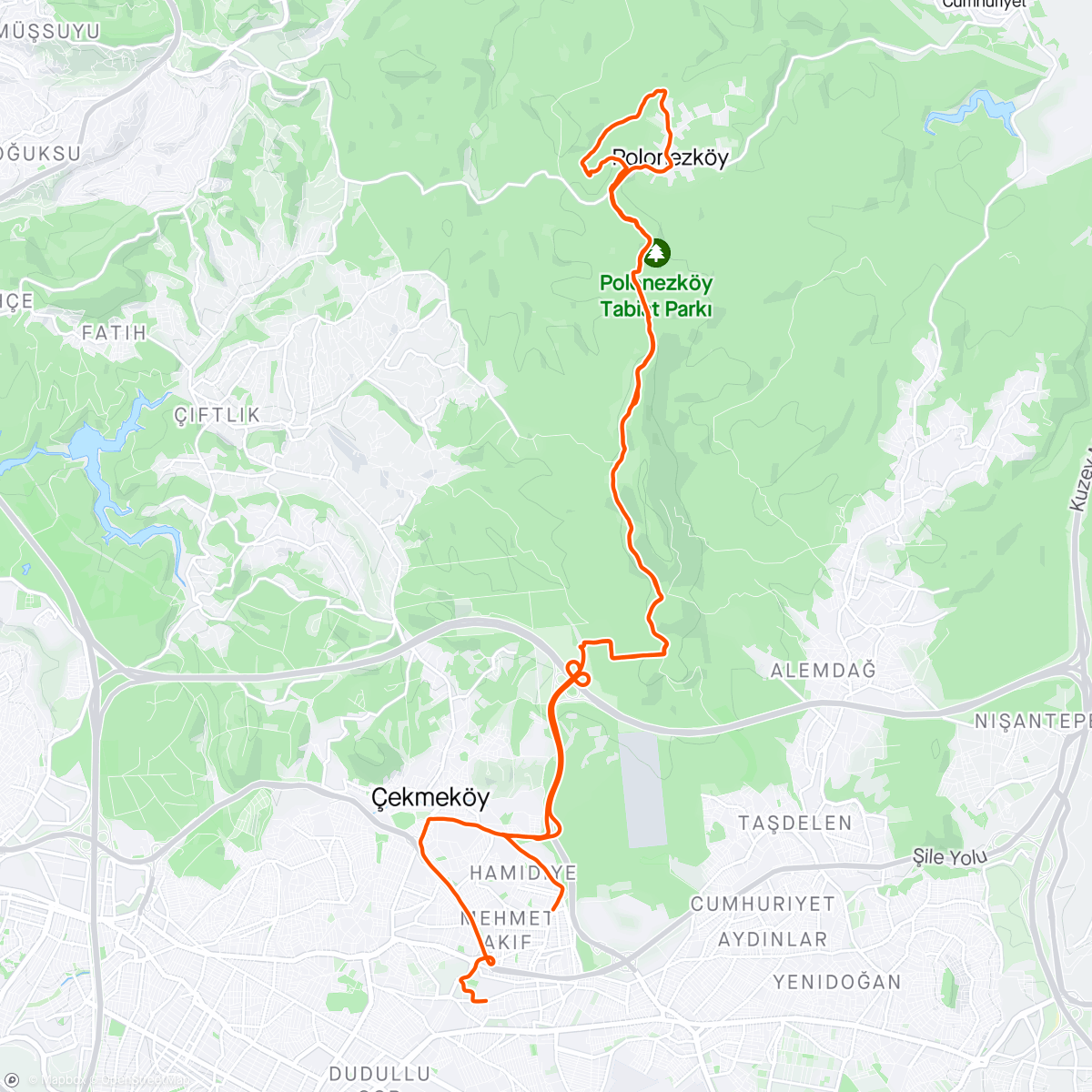 Карта физической активности (Morning Mountain Bike Ride)
