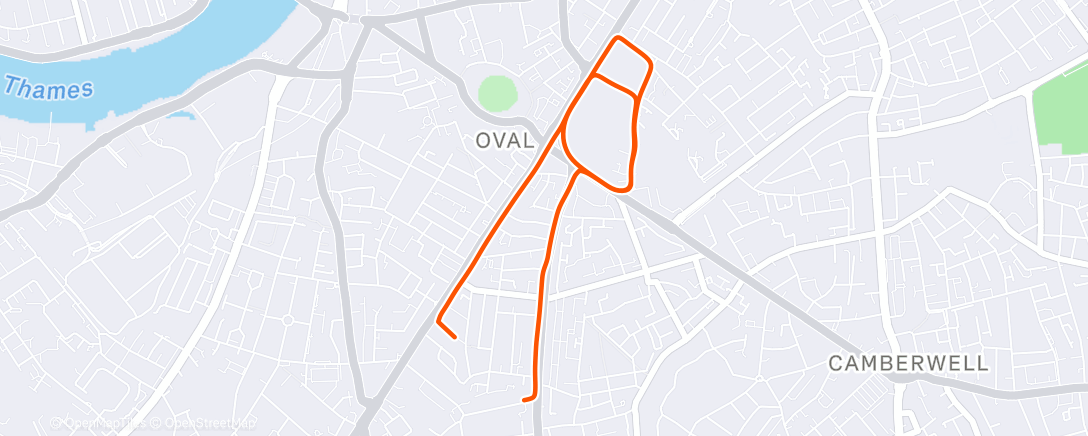 Map of the activity, Morning Run