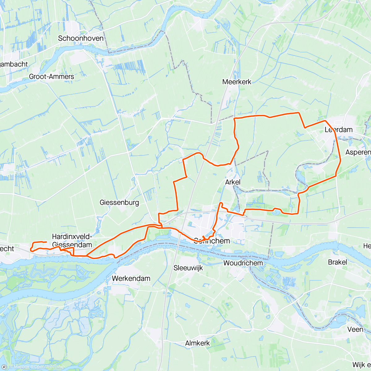 Map of the activity, 29 - nieuwe banden ingeluid met warme, wapperende wind en koffie op de Lievelinge