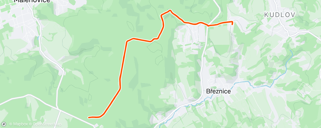 Map of the activity, Evening Run