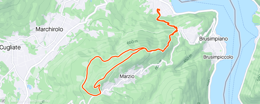 Map of the activity, Escursione su Monte Marzio