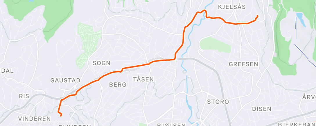 Map of the activity, Morning Run