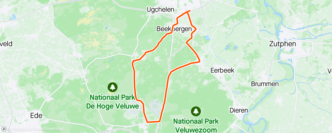 Карта физической активности (#047 - road - Rondje Deelen)
