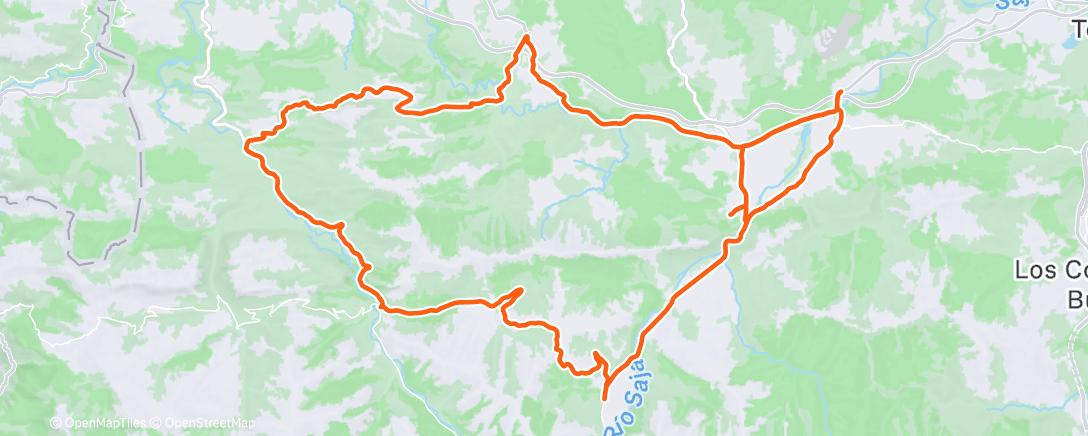 Карта физической активности (Bicicleta a la hora del almuerzo)