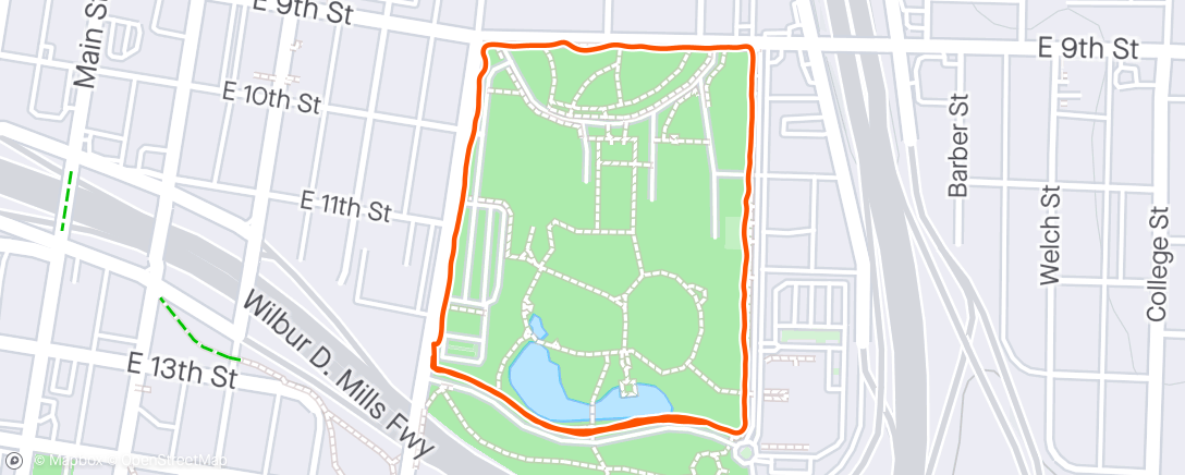 Map of the activity, Wednesday Morning Run