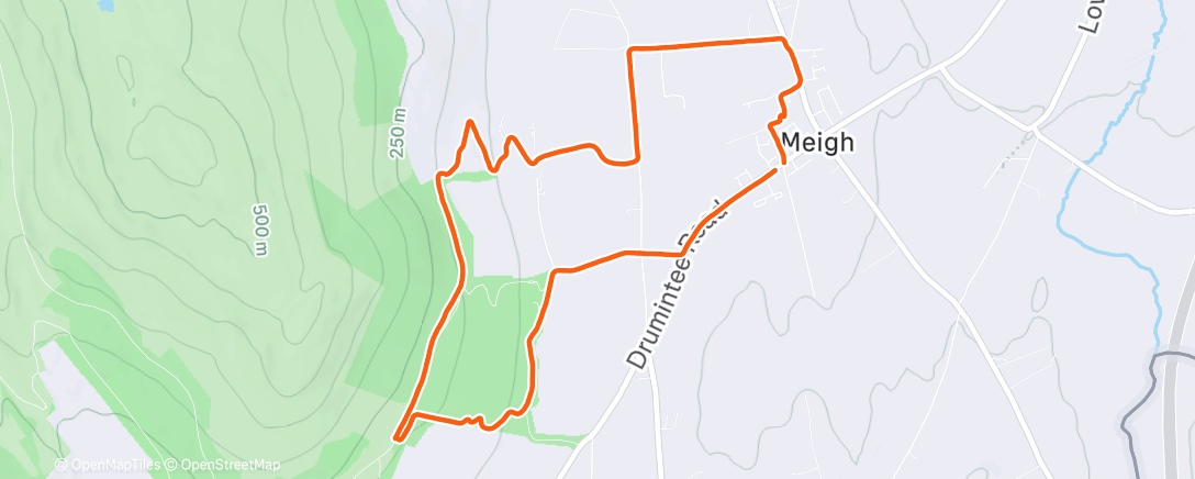 Map of the activity, Night Run