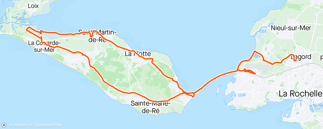 Map of the activity, île de Ré