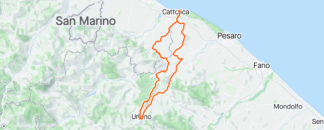 Map of the activity, Urbino da Pallino