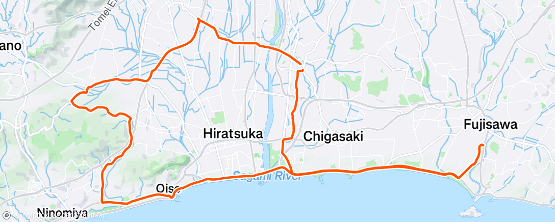 Map of the activity, 朝のライド