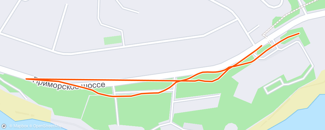 Map of the activity, Вечерний забег