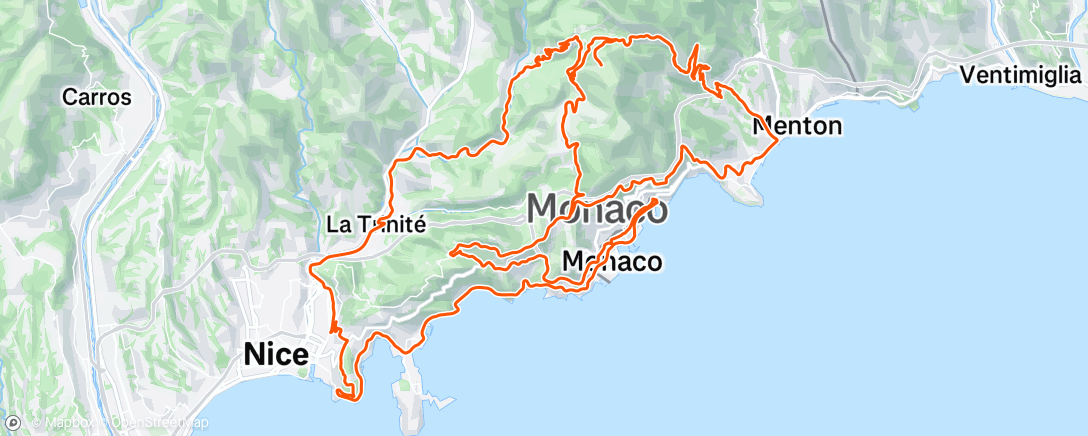 Map of the activity, Sortie vélo le matin