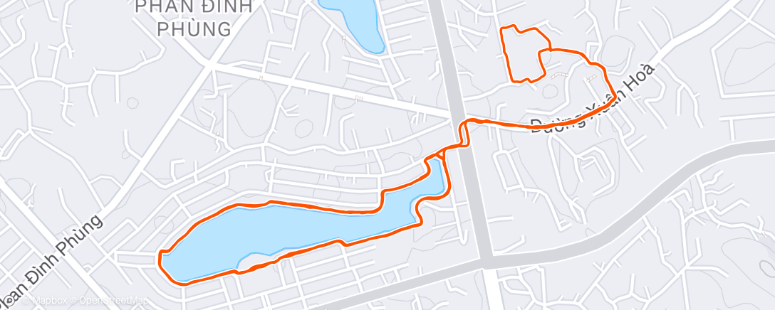 Map of the activity, Afternoon Run
