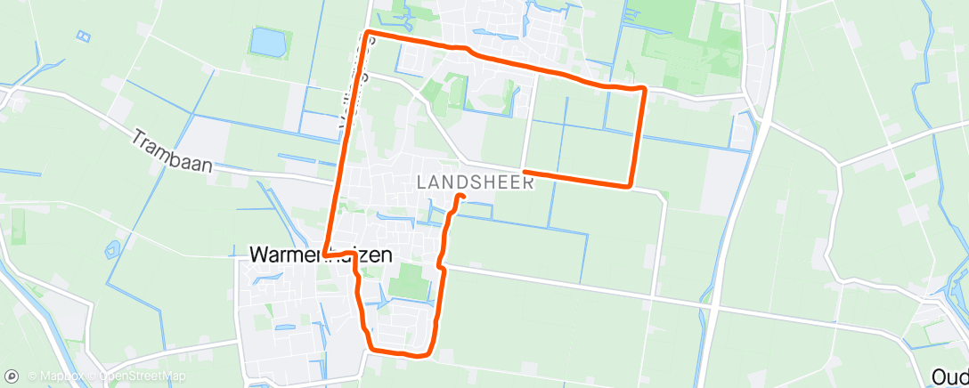 Map of the activity, Ochtendloop