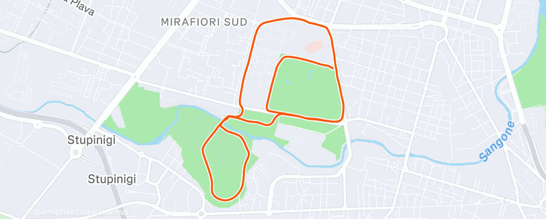 Map of the activity, Corsa dell'ora di pranzo