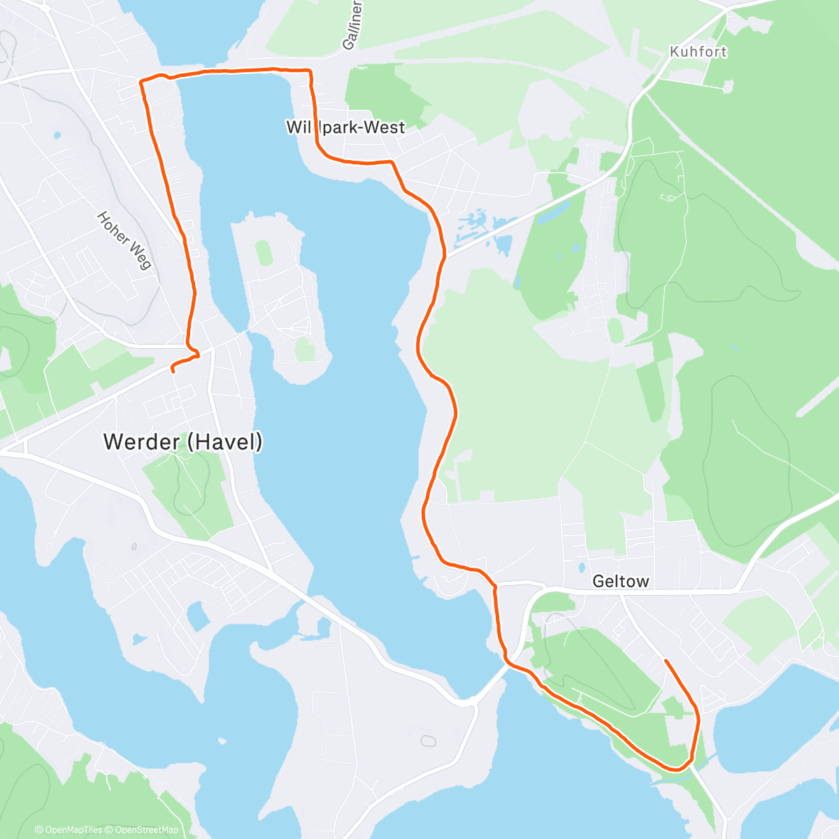 Карта физической активности (Spaziergang am Morgen)