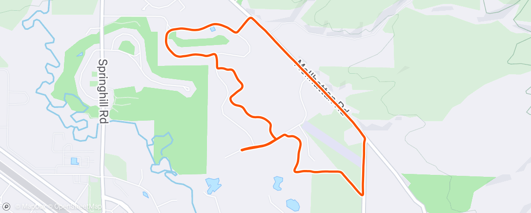 Map of the activity, Morning Run