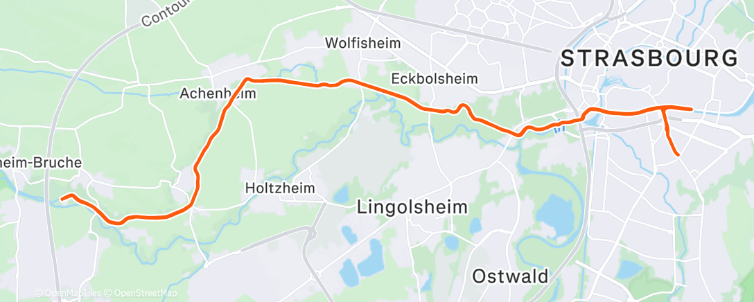 Map of the activity, 3x10km