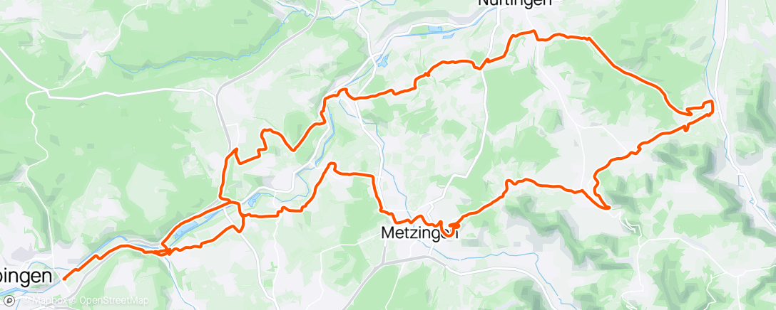 Map of the activity, RTF Kirschblüte Tübingen