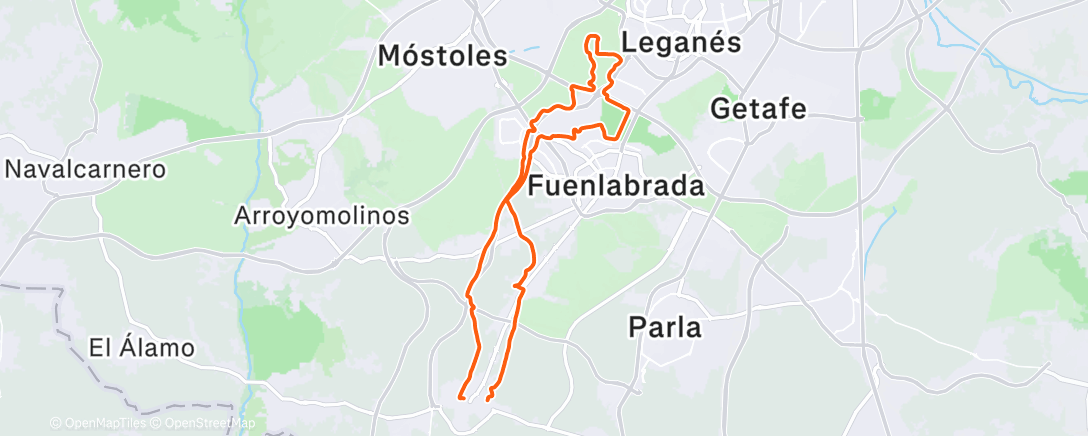 Map of the activity, Bicicleta eléctrica matutina