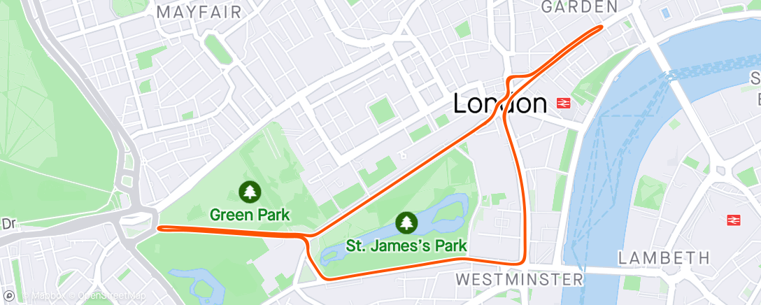Mapa da atividade, Zwift - Lumpy Ramps in London