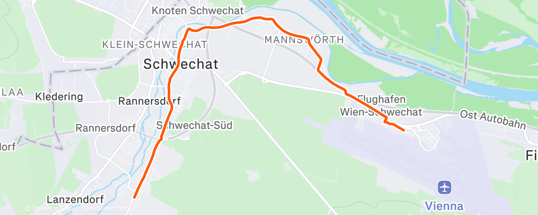 Map of the activity, Lunch Ride